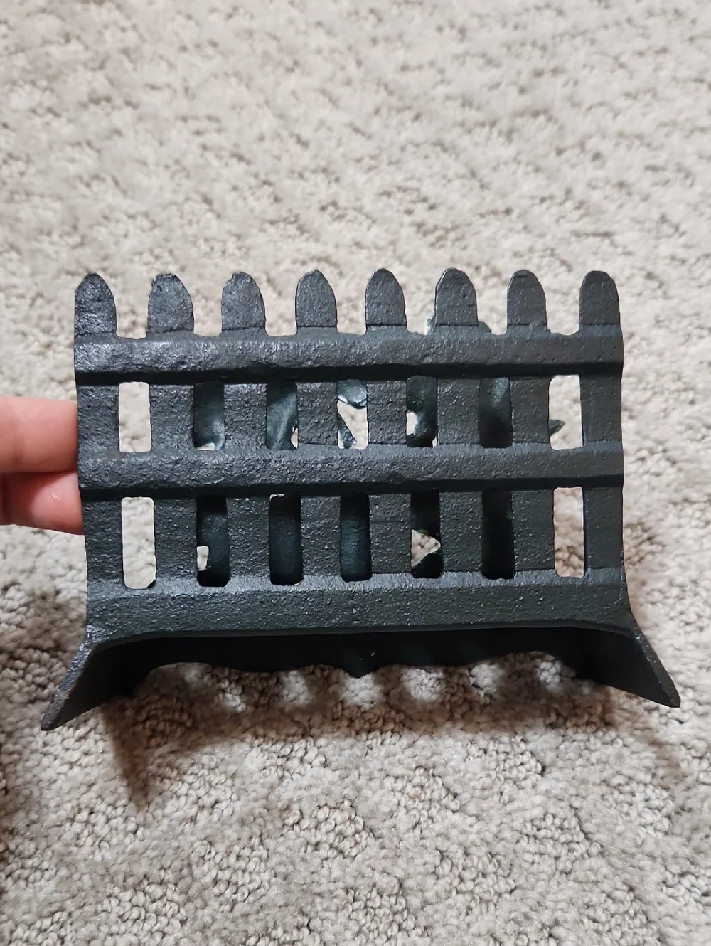 Cast Iron Bee on Daisy Fence Napkin Holder Letter Holder - Yellow, White, Green